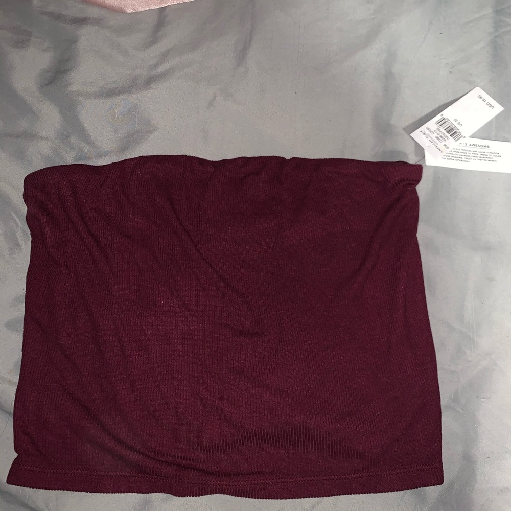 Maroon tube top